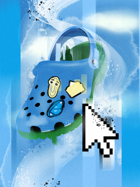 crocs x microfot collab, illustration