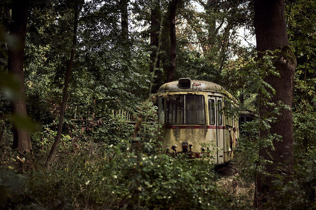 Bildtitel: Auf dem Abstellgleis, Aufnahmedatum: September 2024, Bildbeschreibung: Hannoversches Straßenbahn-Museum © Jens Köhn | Fotogruppe LichtGestalten Garbsen