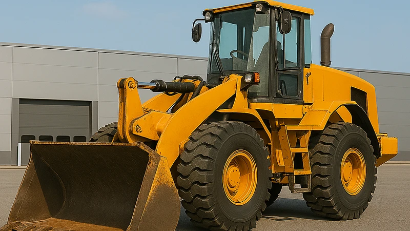 Bild på en hjullastare
