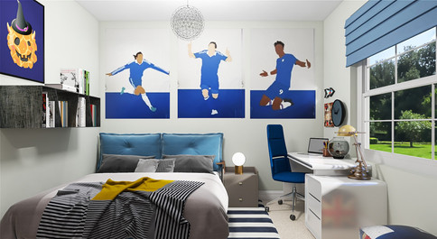 11year old boy's room Chelsea fan