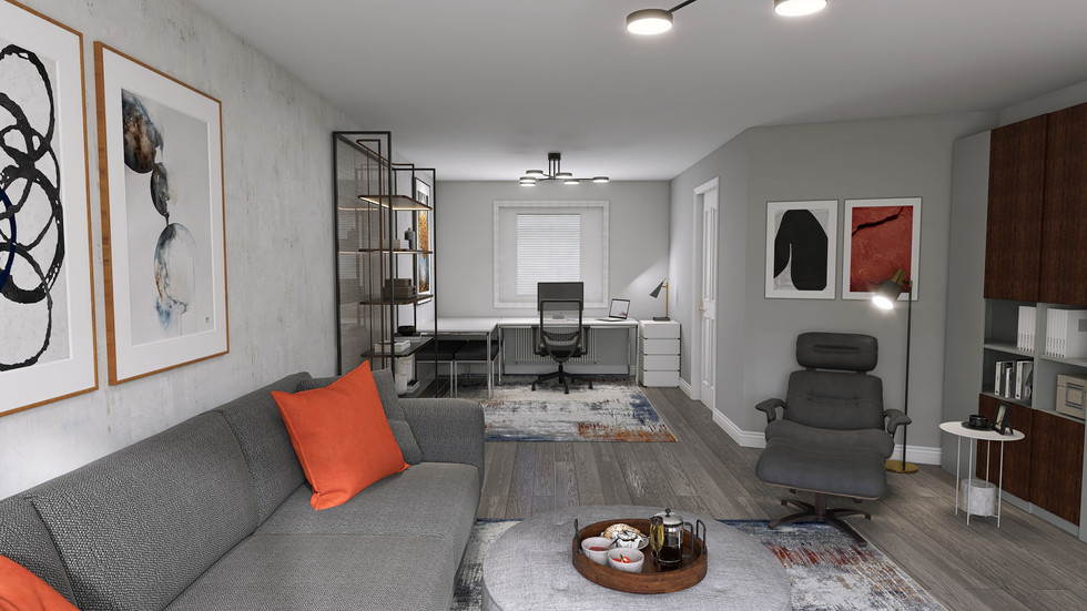 Door blocked to living room