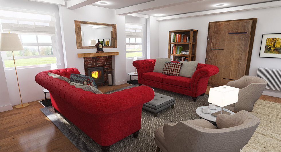 Period house living room square proportions