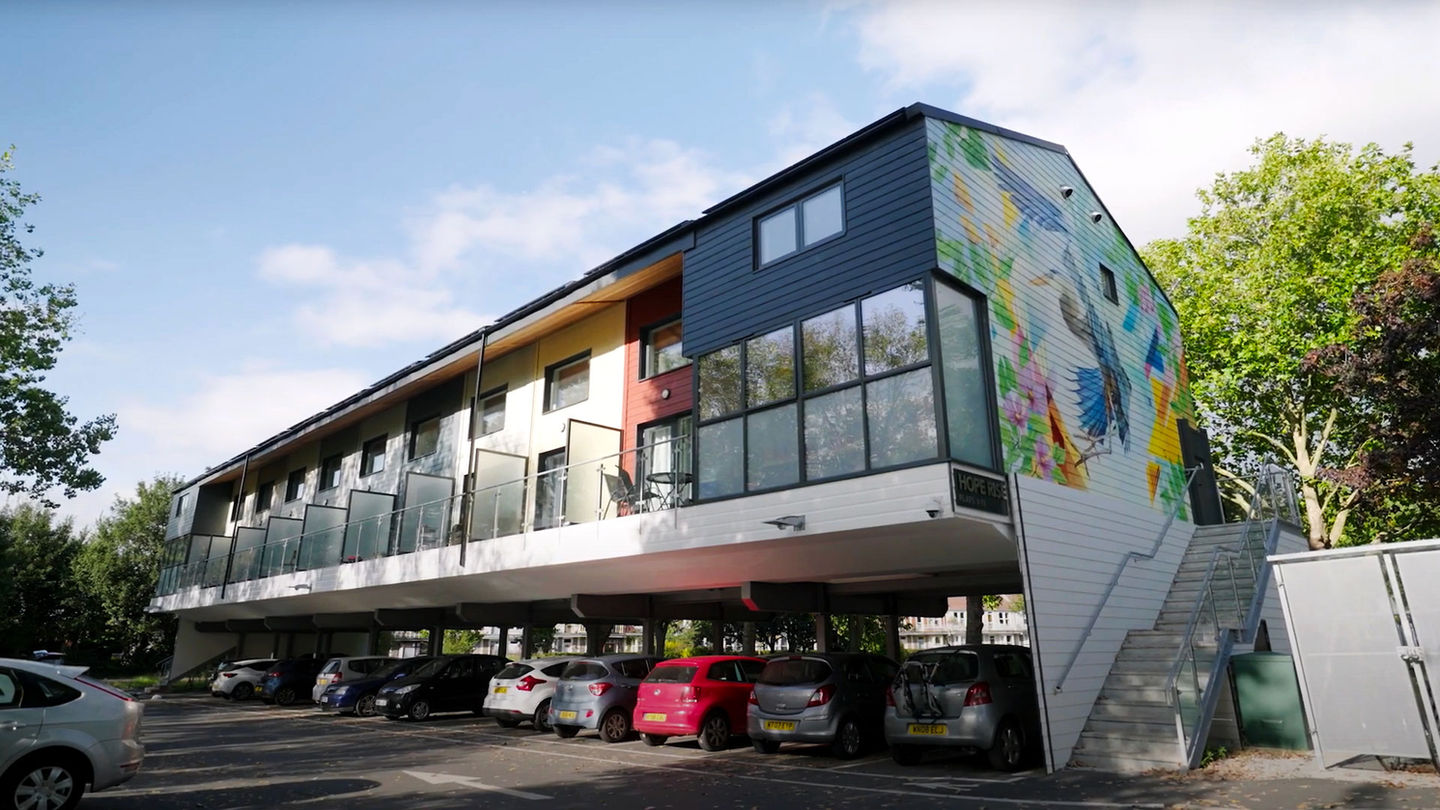 Hope Rise is is an example of innovative sustainable MMC-led development above an existing public car park (including improvements to the car park layout and other associated works.