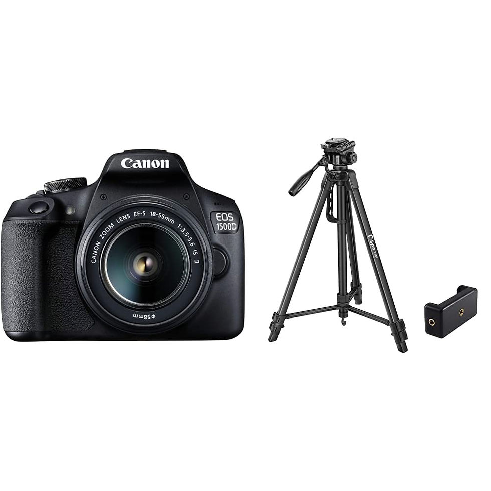 Thumbnail: Canon EOS 1500D 24.1 Digital SLR Camera (Black) with EF S18-55 is II Lens
