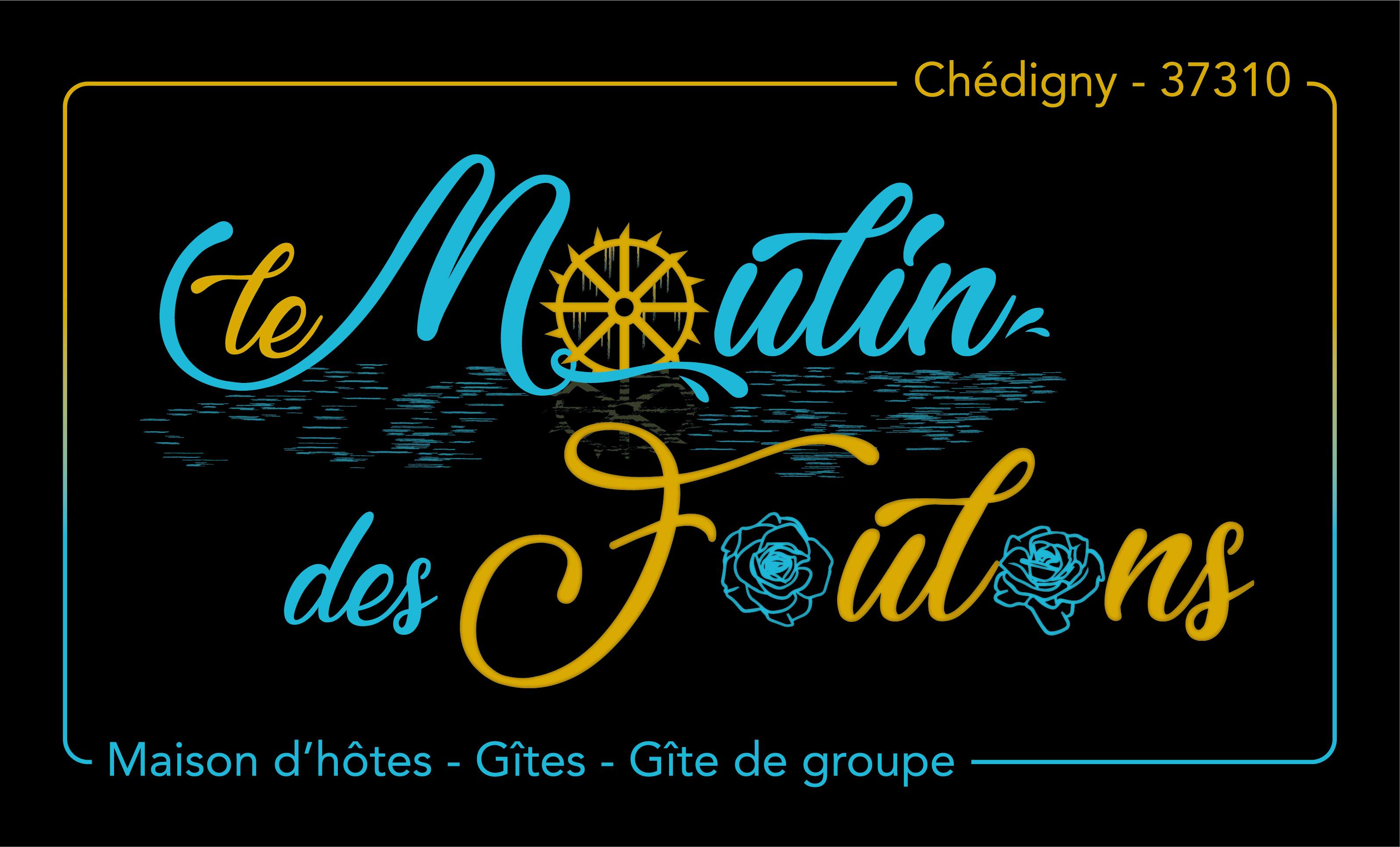 Façade du moulin à eau fonctionnel et son terrain de 1,8 hectare