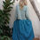 Thumbnail: Teal blue / FALL ZINNIA / long-sleeve tiered dress with pockets / medium weight linen / handmade by Kadrika