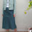 Thumbnail: Teal blue / CALLA LILY / bias-cut midi skirt / ramie tweed / handmade by Kadrika