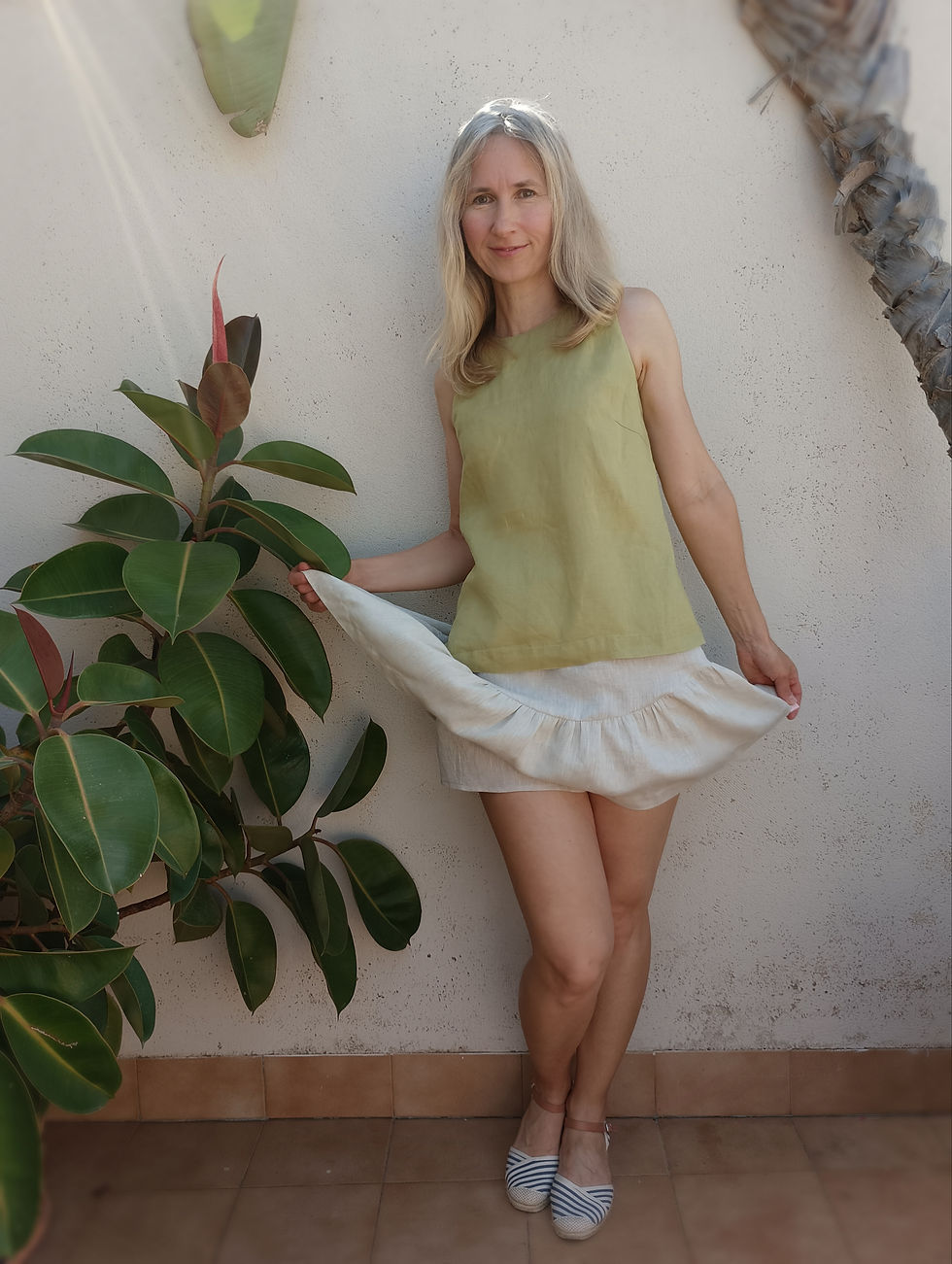 Thumbnail: Natural linen / YARROW  / slip on skorts / lightweight linen / handmade by Kadrika