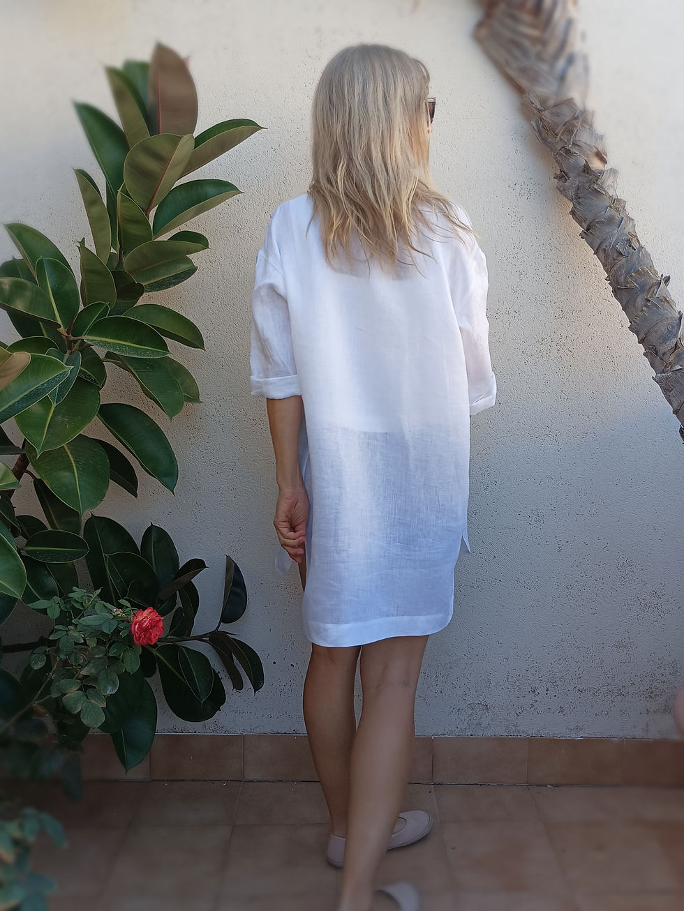Thumbnail: White / JASMIN / oversized shirt / lightweight linen / handmade by Kadrika