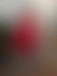 Red Linen, loose tiered dress with puffed short sleeves