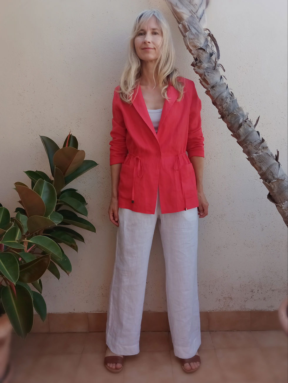 Thumbnail: Red / WILD BERRY / blazer / medium weight linen / handmade by Kadrika