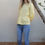 Thumbnail: Fresh yellow / SPRING SALVIA / 3/4-sleeve peplum top / medium weight linen / handmade by Kadrika