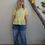 Thumbnail: Fresh yellow / SMALL SALVIA / short-sleeve peplum top / medium weight linen / handmade by Kadrika