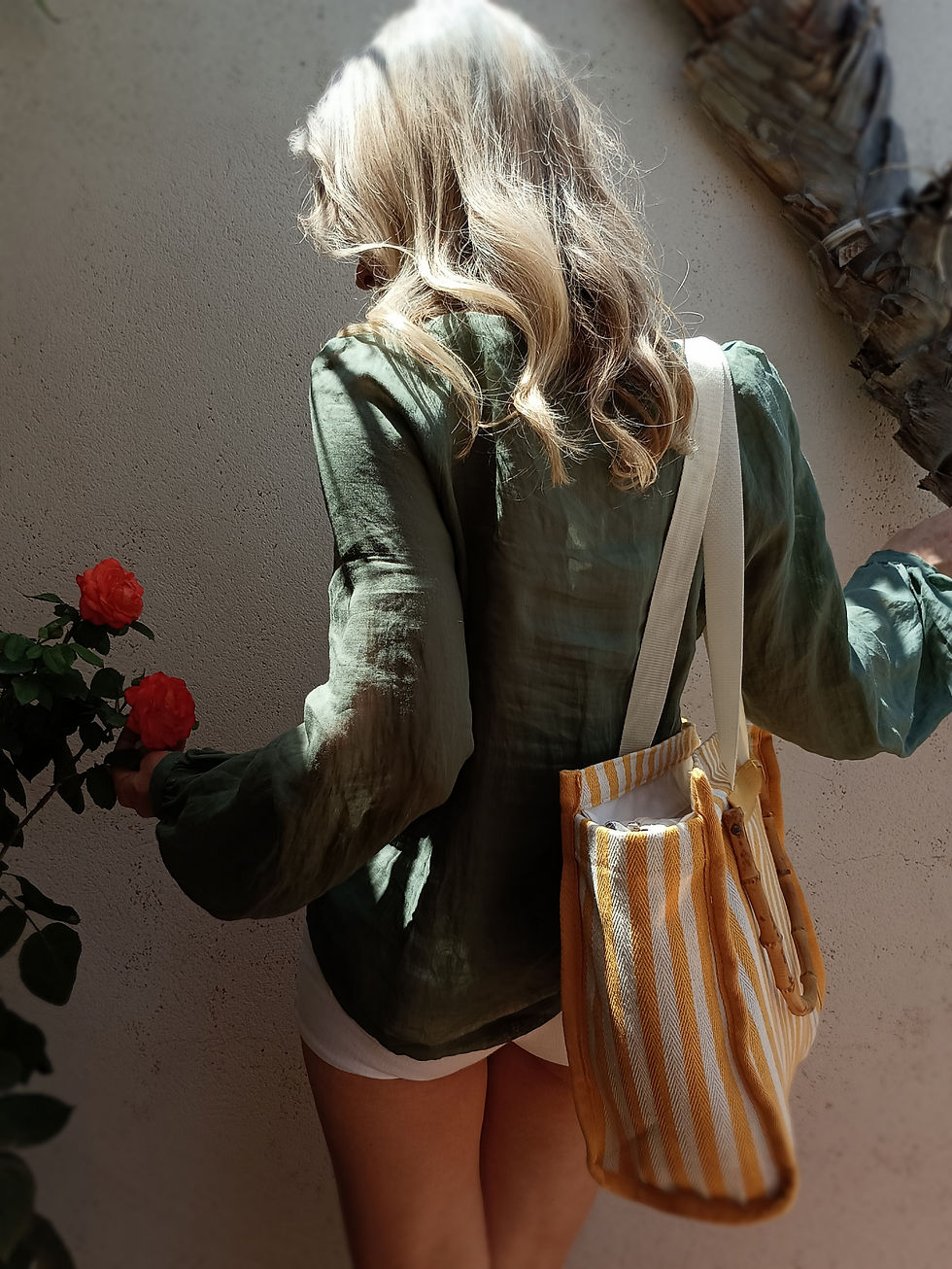 Thumbnail: Boat neck top with long puff sleeves, raglan cut / CORN / Dusty green