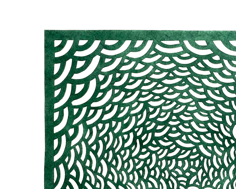 Thumbnail: Waves green, 15x15 cm