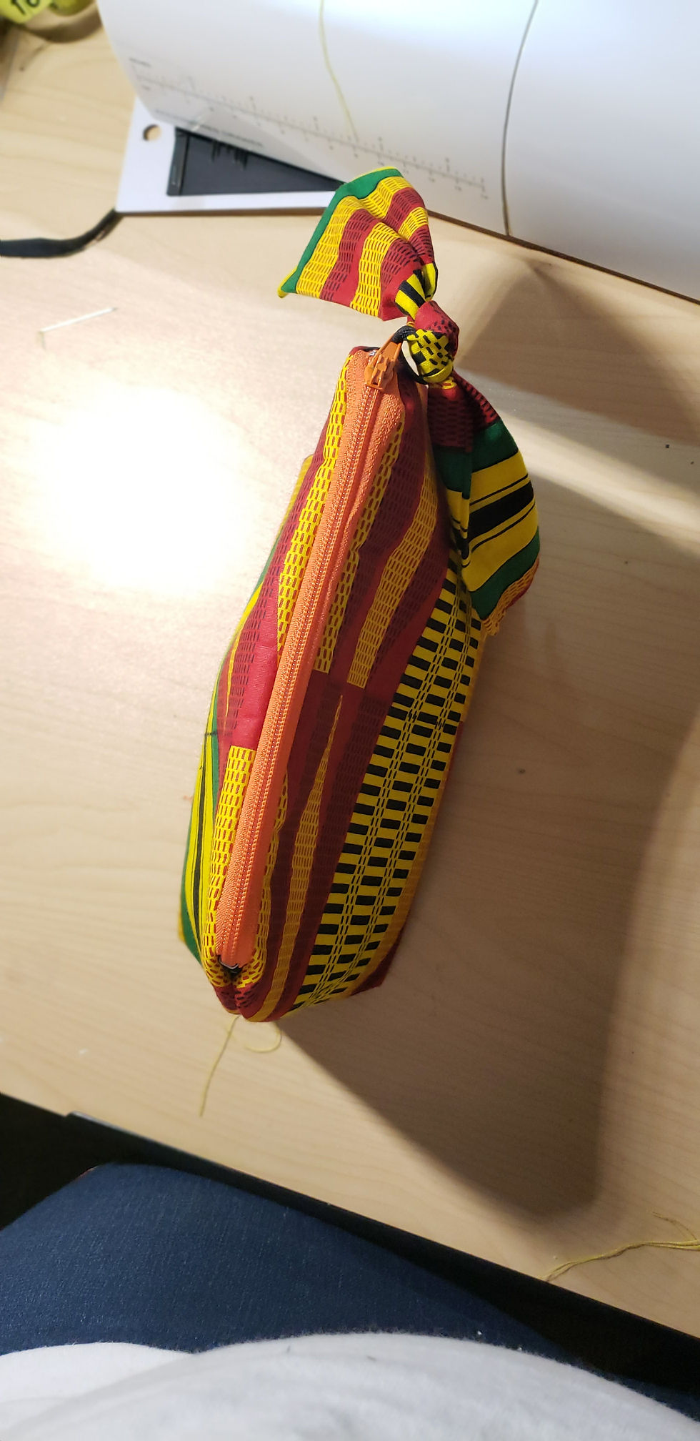 Thumbnail: Kente Fabric Cosmetic Bag