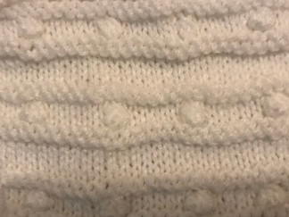 Block 6 - Ridged Stripes with Bobbles - The Art of Knitting