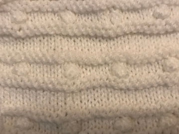 Block 6 - Ridged Stripes with Bobbles - The Art of Knitting
