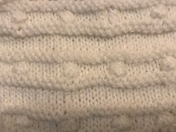 Block 6 - Ridged Stripes with Bobbles - The Art of Knitting