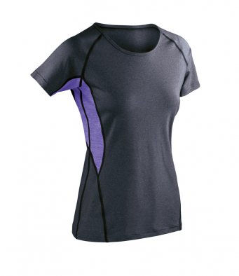 Thumbnail: Spiro Ladies Fitness Technical Panel Marl T-Shirt