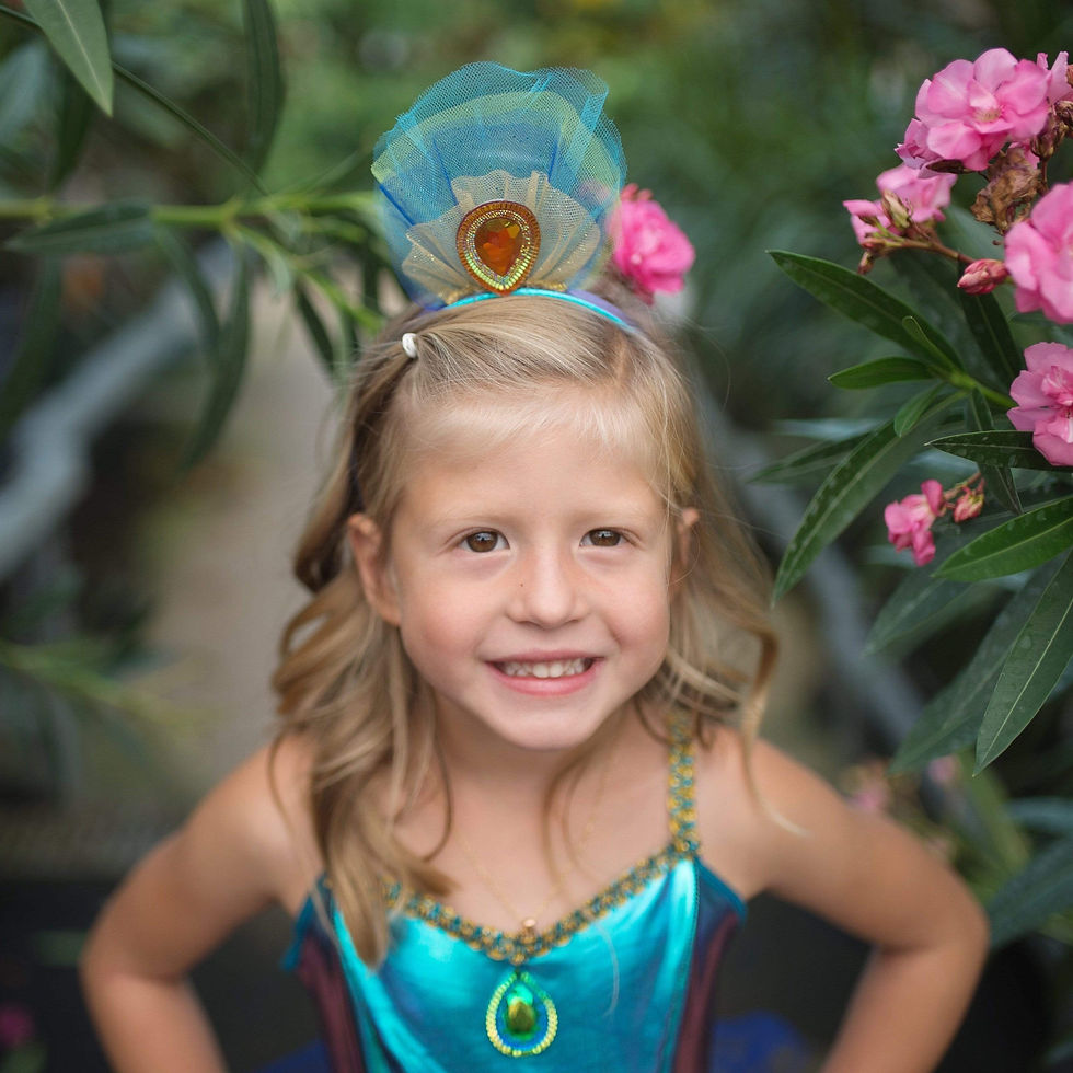 Thumbnail: Pretty Peacock Dress with headband 🦚