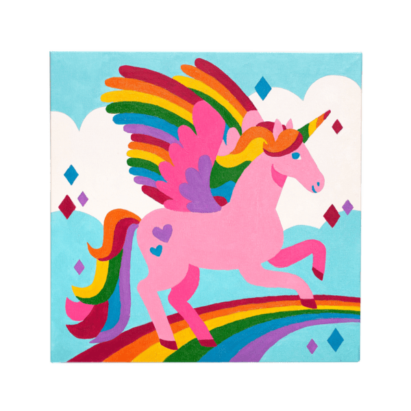 Thumbnail: Måla efter nummer, canvas med färger