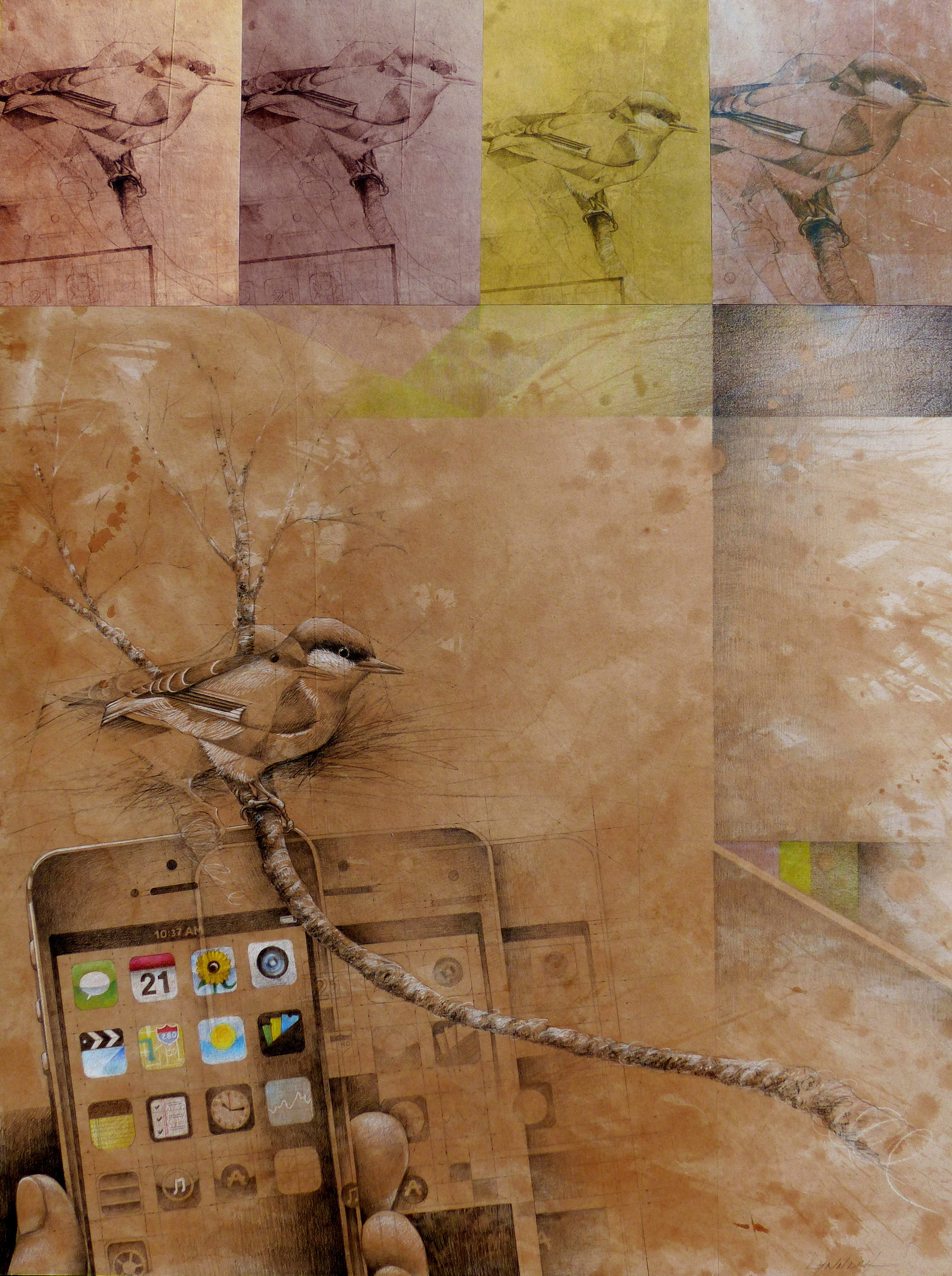 Bird on Apple
