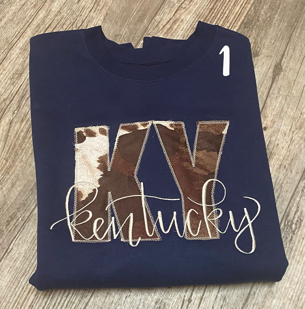 Cow print Ky Crewneck Sweatshirt (plus sizes ) | cotton-pickin-shop