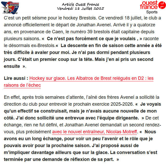 Ouest France 18 07 2025