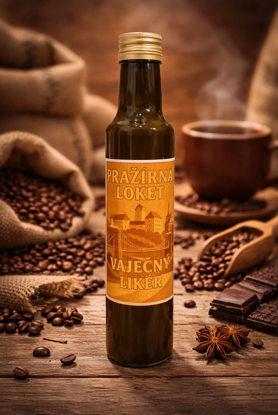 Kávový vaječný likér z Lokte