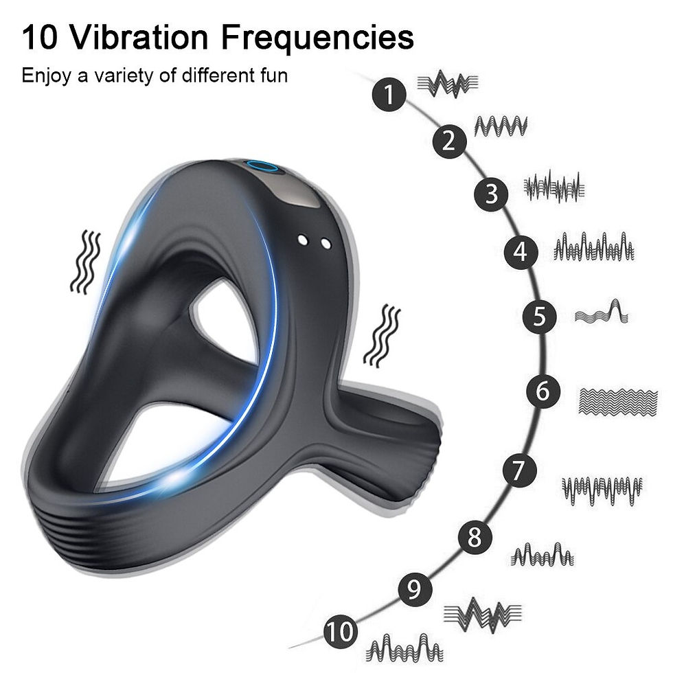 Thumbnail: Male Vibrator Penis Cock Ring on Sex Toys for Man Delay Ejaculation Silicone Vib