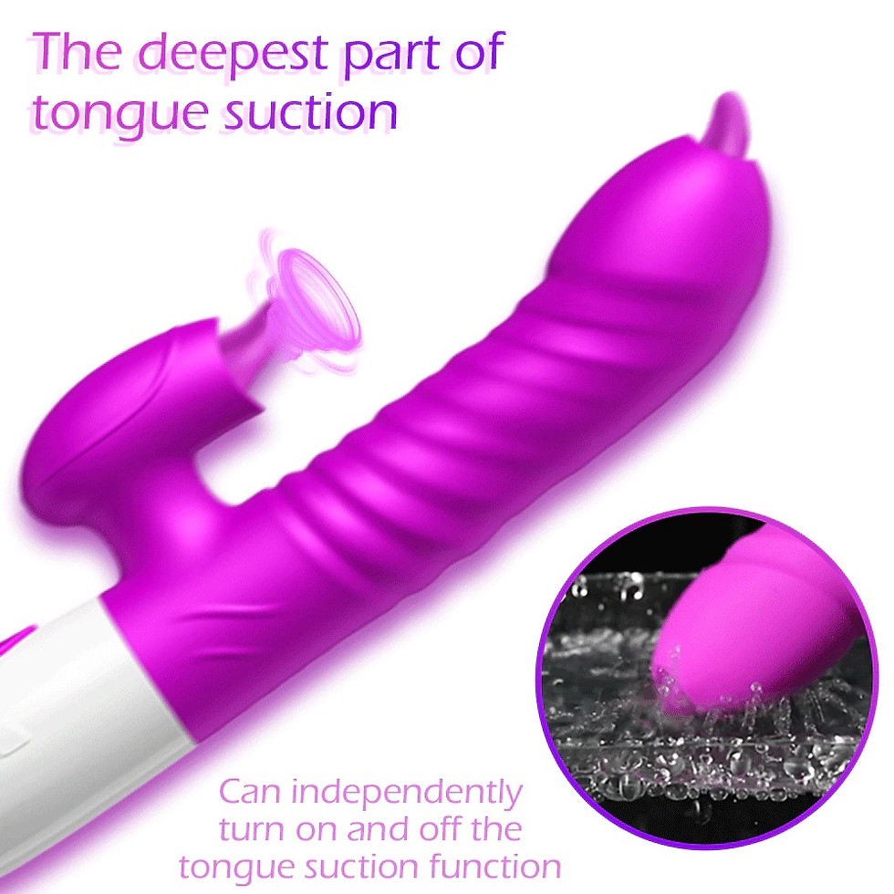 Thumbnail: Telescopic Rotating Dildo Female Vibrator Double Tongue Cunnilingus Yin Emperor