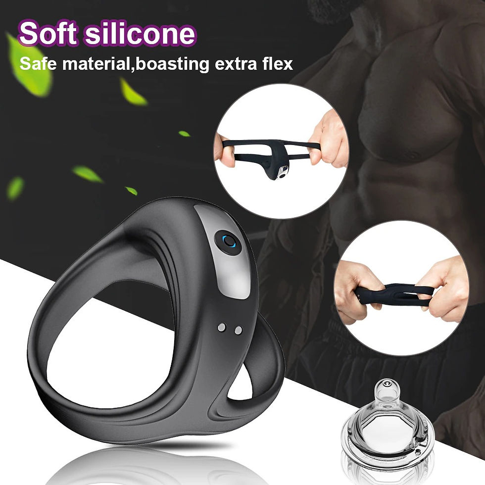 Thumbnail: Male Vibrator Penis Cock Ring on Sex Toys for Man Delay Ejaculation Silicone Vib