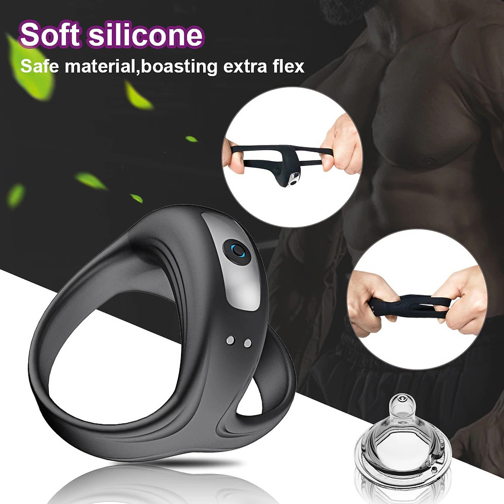 Thumbnail: Male Vibrator Penis Cock Ring on Sex Toys for Man Delay Ejaculation Silicone Vib