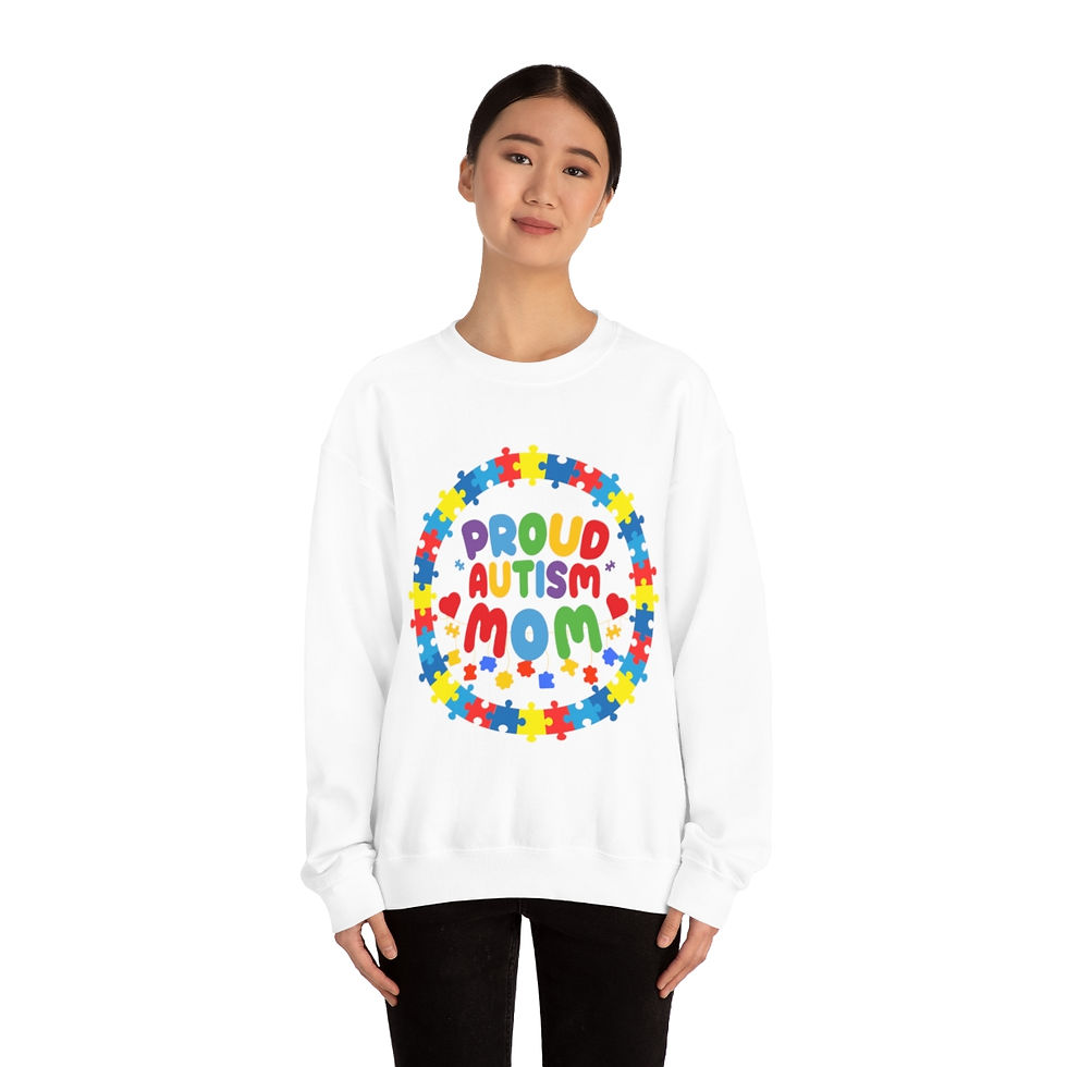 Thumbnail: Proud Autism mom Crewneck Sweatshirt