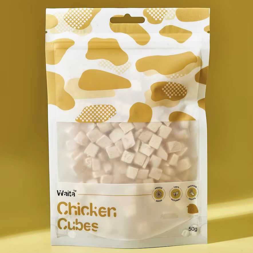 Waita 100% Natural Freeze Dried Chicken Cube 50g - Cat Dog Pet Healthy Treats