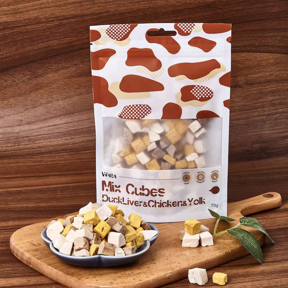 Thumbnail: Waita Freeze Dried Mixed Cube (DuckLiver & Chicken & Yolk) 70g - Cat Dog Pet Hea
