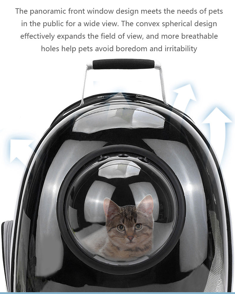 Thumbnail: PawVista Pet Cat Carrying Bag Space Pet Backpacks Breathable Portable Transpare