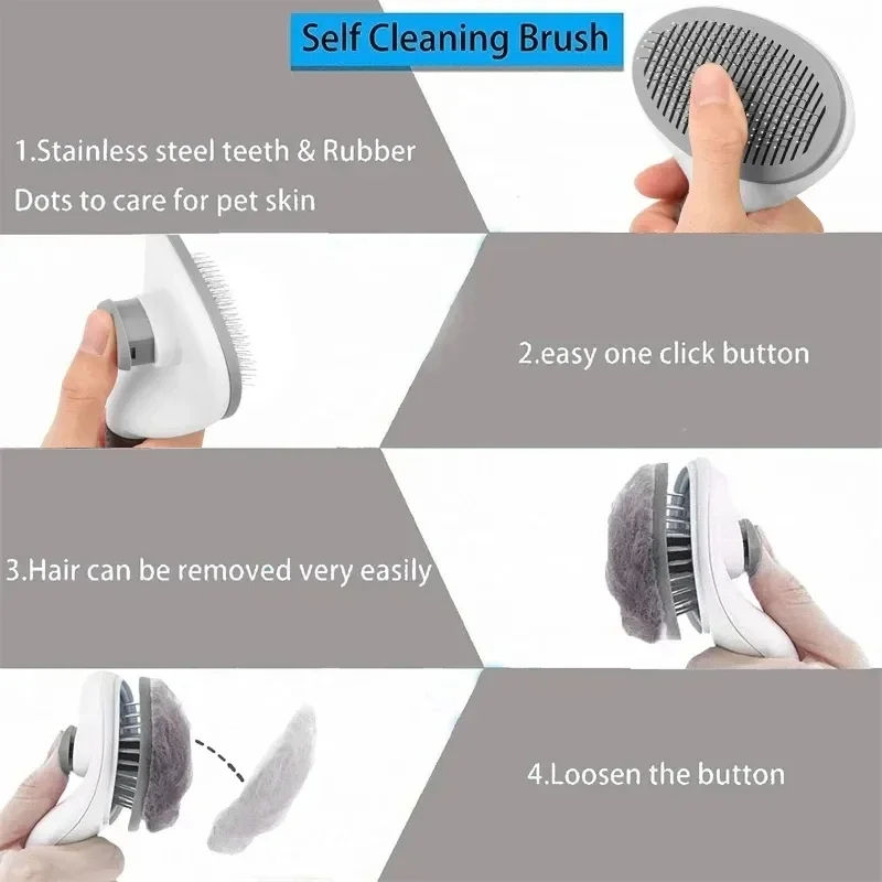 Thumbnail: FurEase Self-Cleaning Pet Grooming Brush