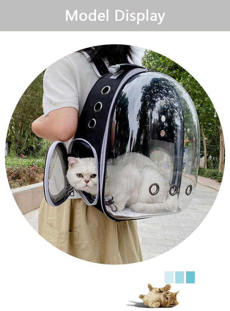 Thumbnail: PawVista Pet Cat Carrying Bag Space Pet Backpacks Breathable Portable Transpare