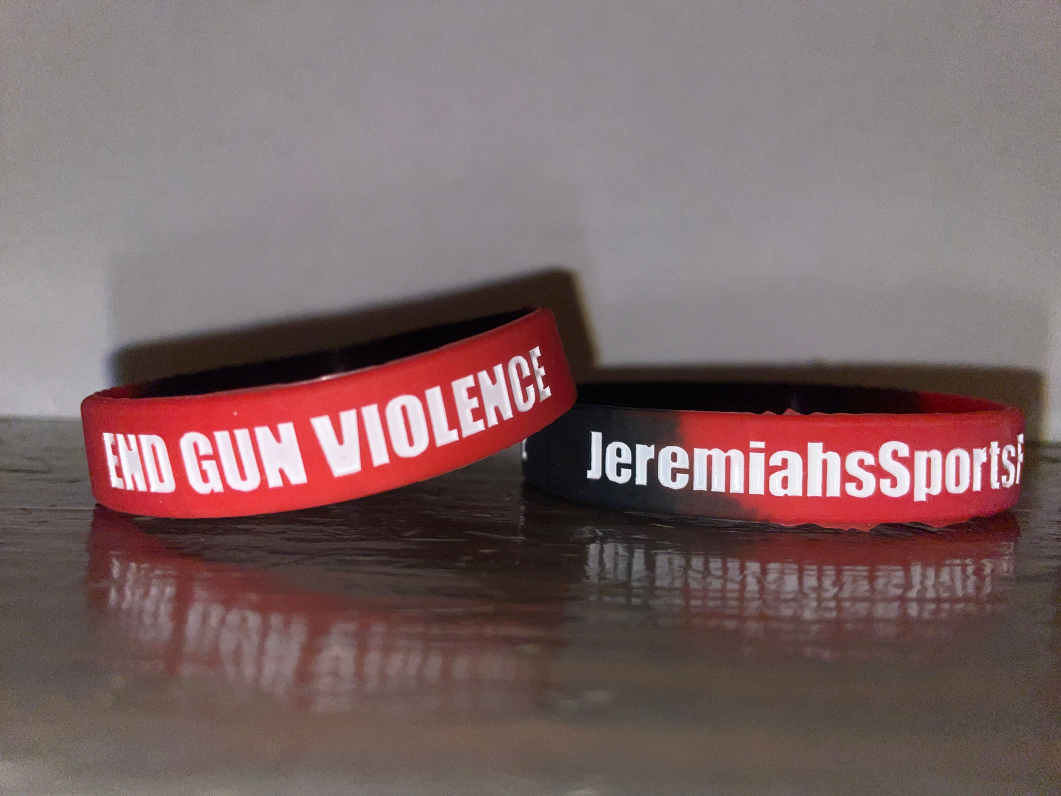 Red/Black Swirl JSF Wristband