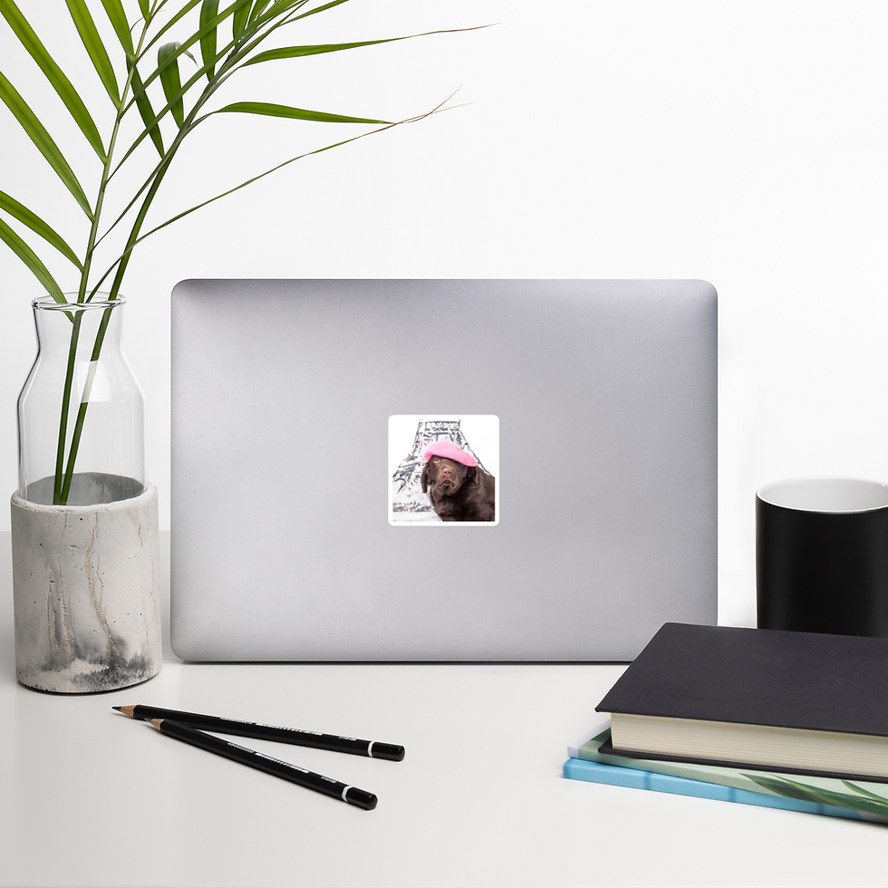 Thumbnail: Johnny's tipped beret bubble-free sticker