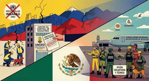 Colombia priorizó protocolos internacionales y certificaciones técnicas para coordinar la ayuda tras el sismo.