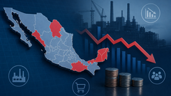 Los indicadores regionales revelan que, detrás de las cifras nacionales, existen economías estatales que atraviesan momentos de marcada debilidad.