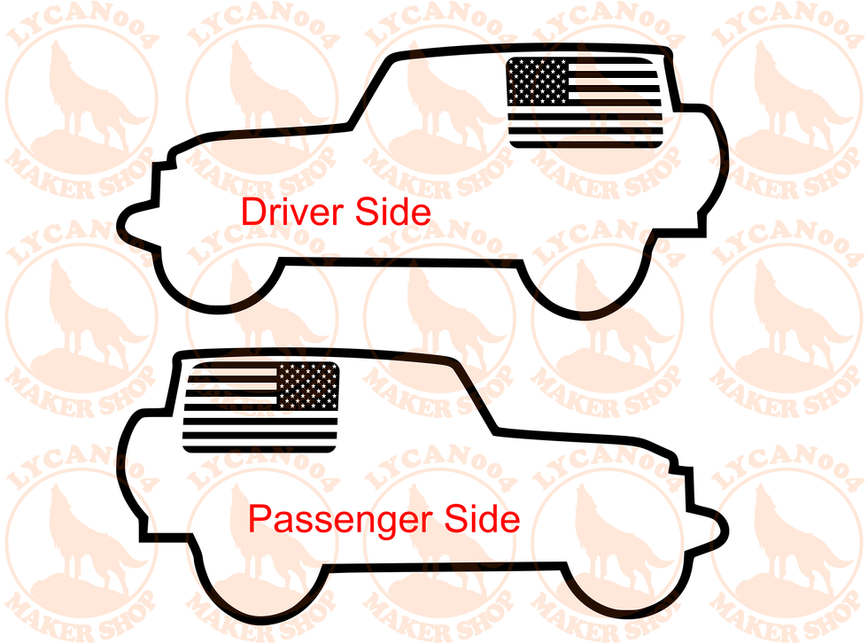 Thumbnail: Jeep Wrangler Flag Decal