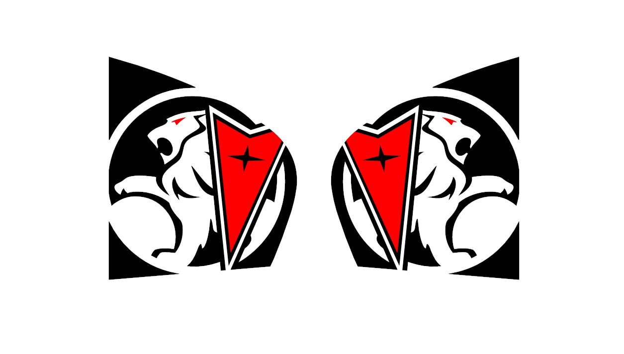 Holdon Lion Flag Decal - Red & Black