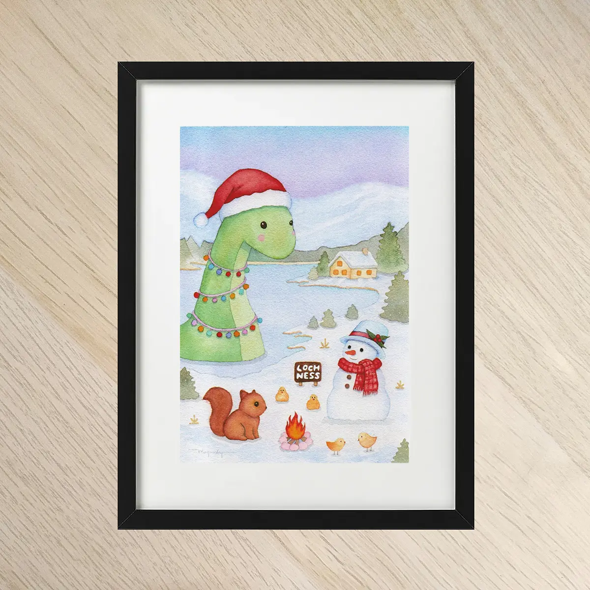 Art Prints - A Greeting from Nessie