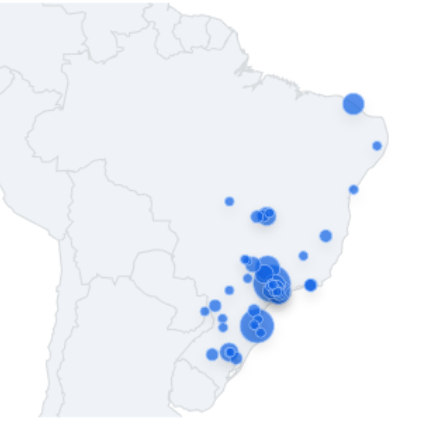 Map of Brazil highlighting REPCOM AI's national presence.