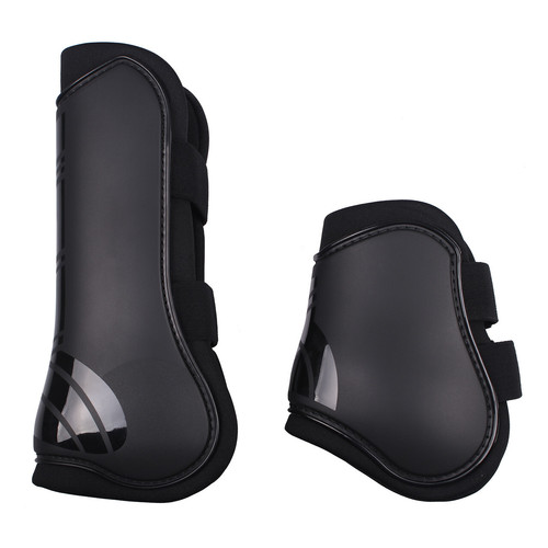 QHP Tendon Boots Set - Black | Horse Box Equestrian