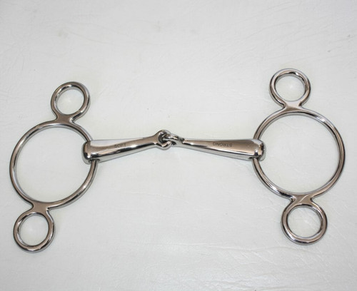 Universal 3-Ring Gag Horse Bit – German Silver & Stainless Steel, UK Stock, Free Shipping
